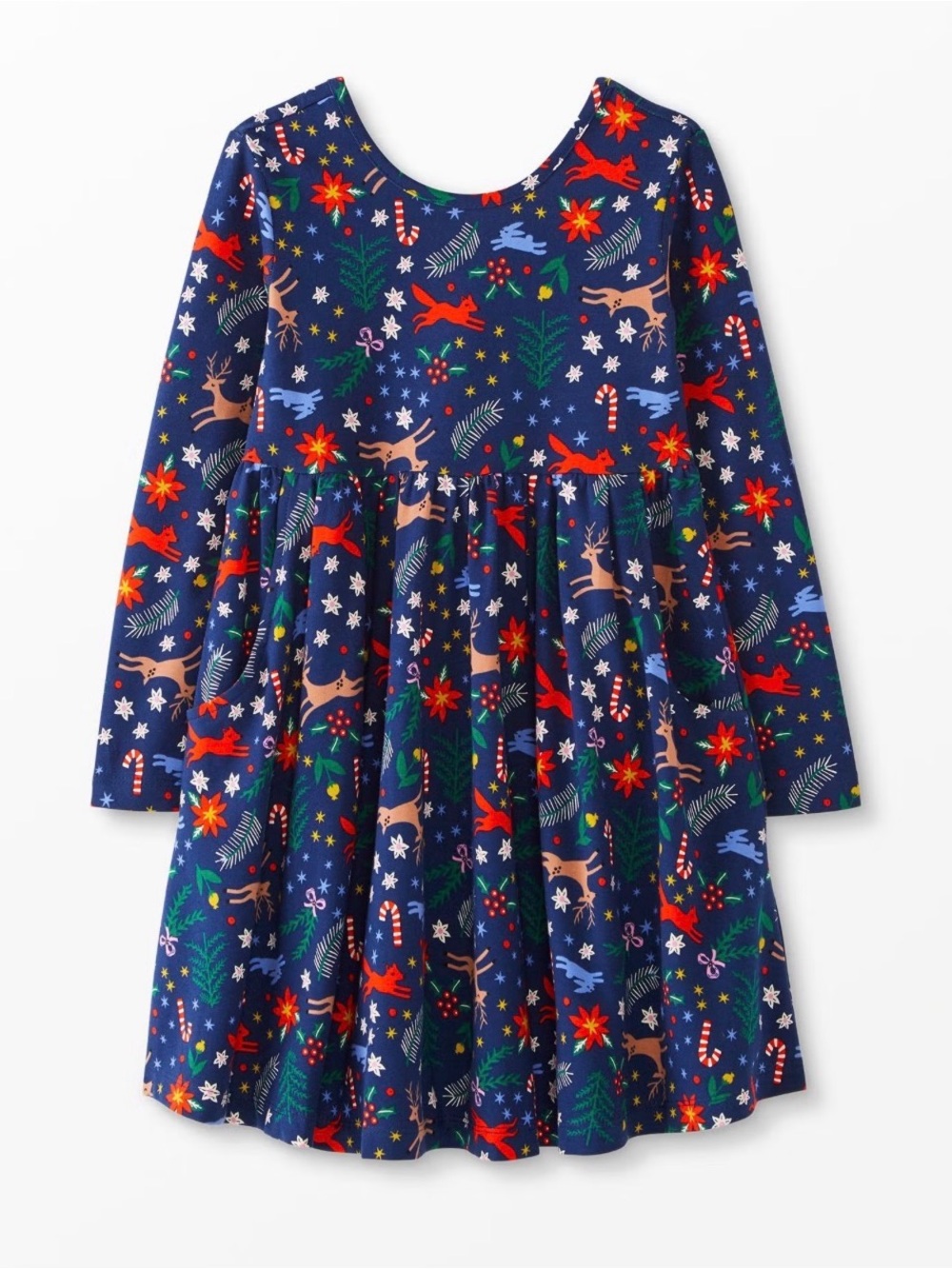 Hanna Andersson Long Sleeve Girls Winter Skater Dress Size 10
